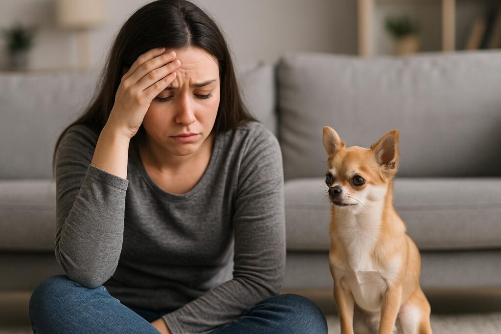 トレーニングがうまくいかず悩んでいる飼い主