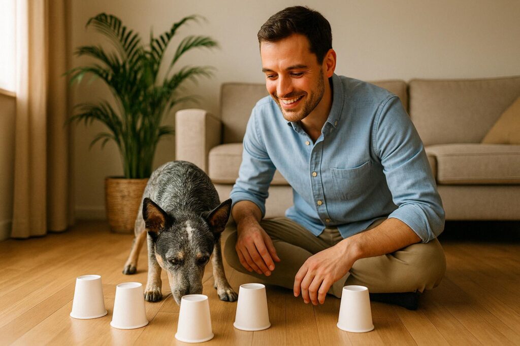 ノーズワークを飼い主とする犬