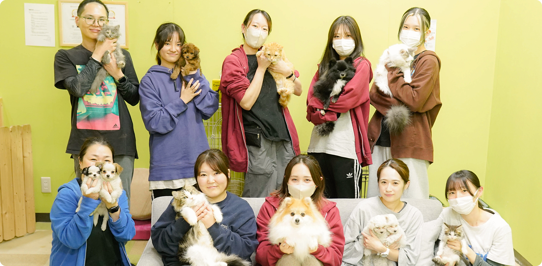 フローエンスなら、たくさんの子犬とふれあい、出会える。新しい家族との確かな出会いと暮らしをサポートします。